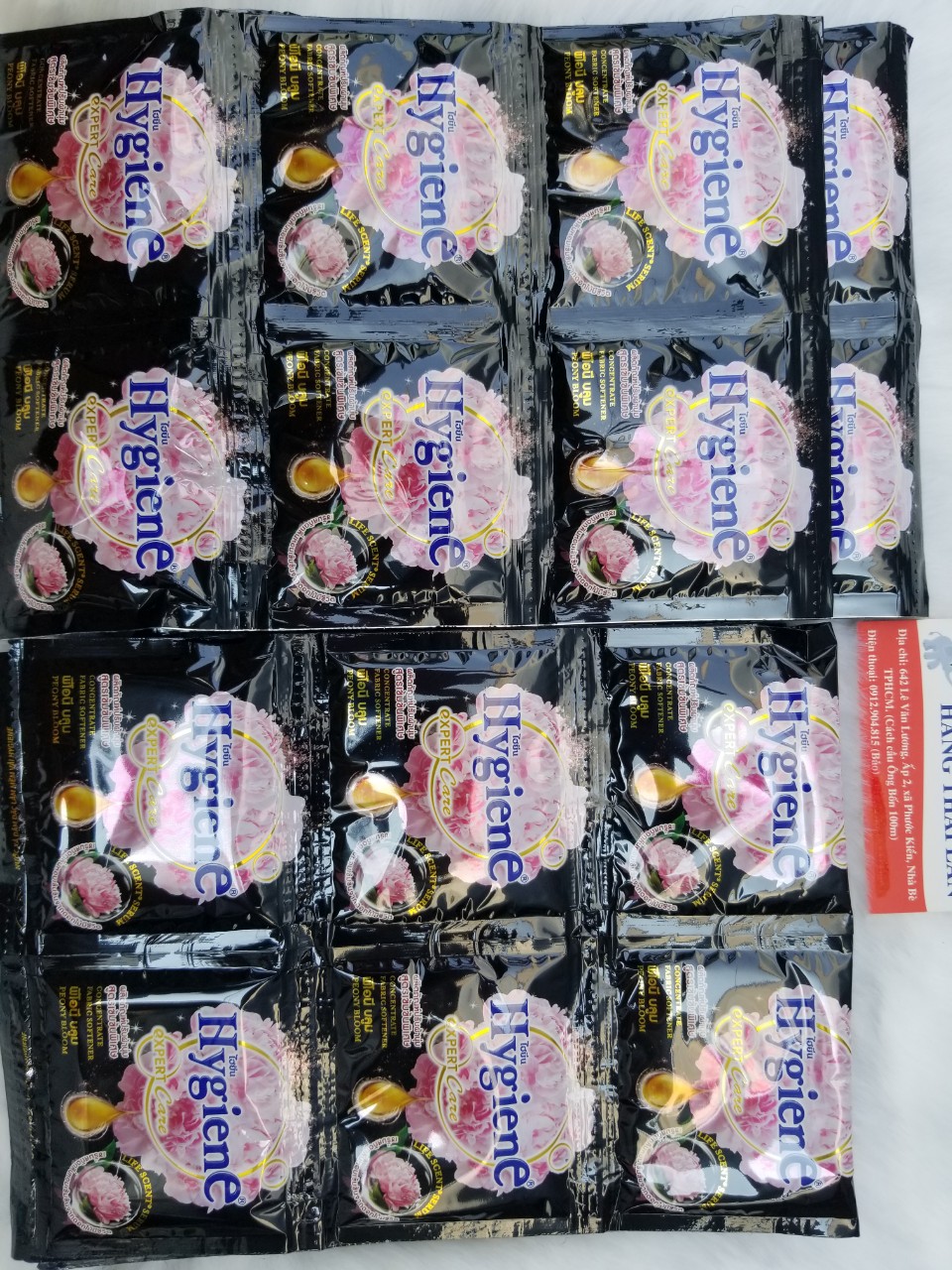 [HCM]Combo 5 dây xả vải đậm đặc Hygiene 20ml Thái - Màu đen