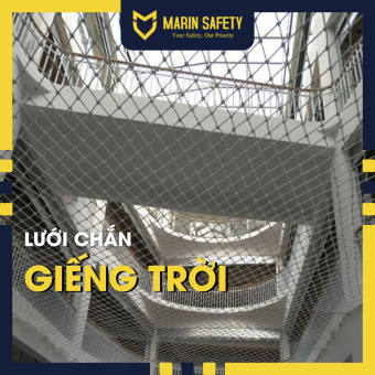 Lưới chắn giếng trời, lưới trang trí nhiều kích thước, chất liệu nylon mềm