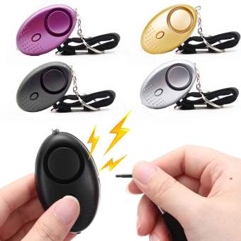 1 PC 130Db An ninh Bảo vệ Phụ nữ Báo động tự vệ Móc khóa lớn Còi báo động khẩn cấp Báo động an toàn