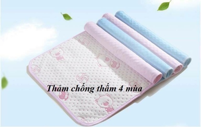 Com bo 2 tấm lót chống thấm 4 lớp cho bé 50x70