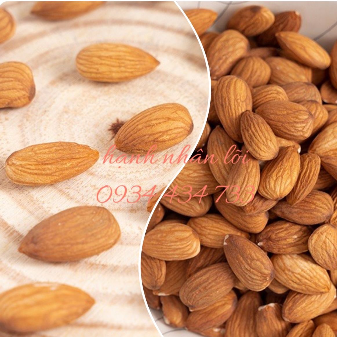 Hạnh nhân lõi, hạnh nhân không vỏ, hạnh nhân rang bơ siêu ngon, ăn là mê