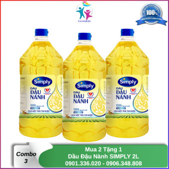 Combo 3 Chai Dầu Ăn Simply Đậu Nành 2L