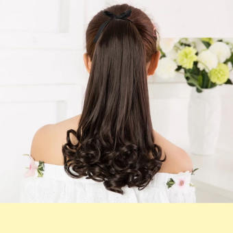 Tóc giả nữ cột xoăn đuôi, buộc xoăn đuôi 48cm D15, tóc giả nữ