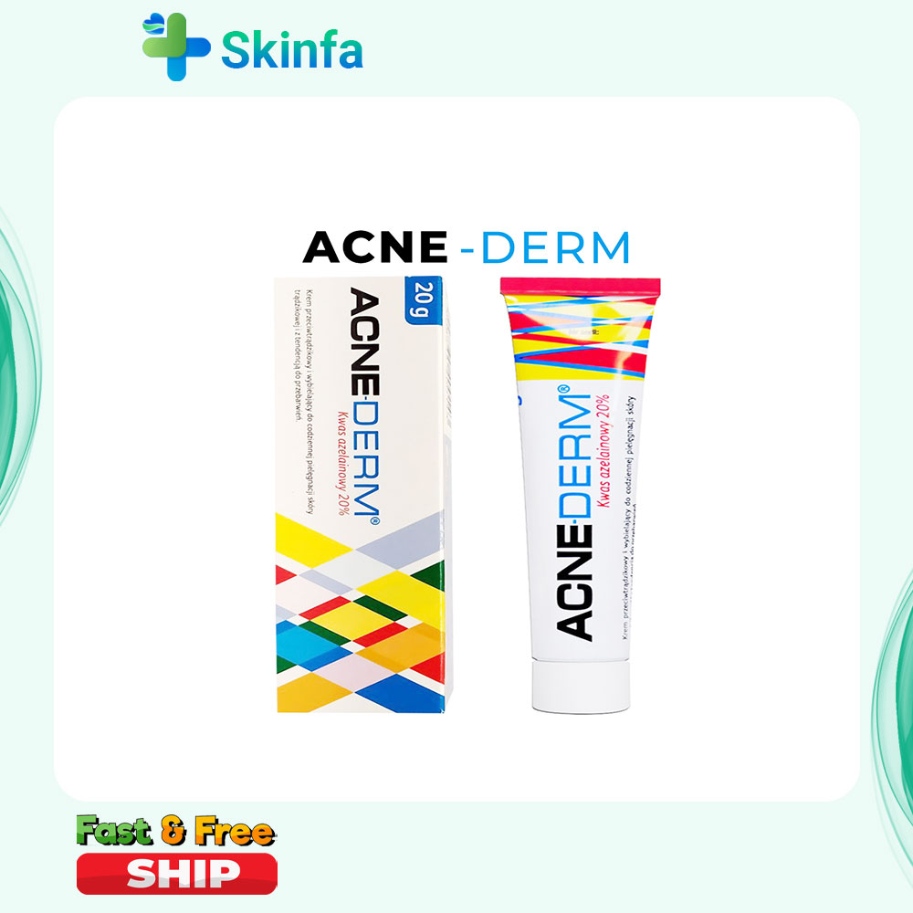 Kem Giảm Mụn Làm Trắng Da Acne Derm 20% Axit Azelaic 20g