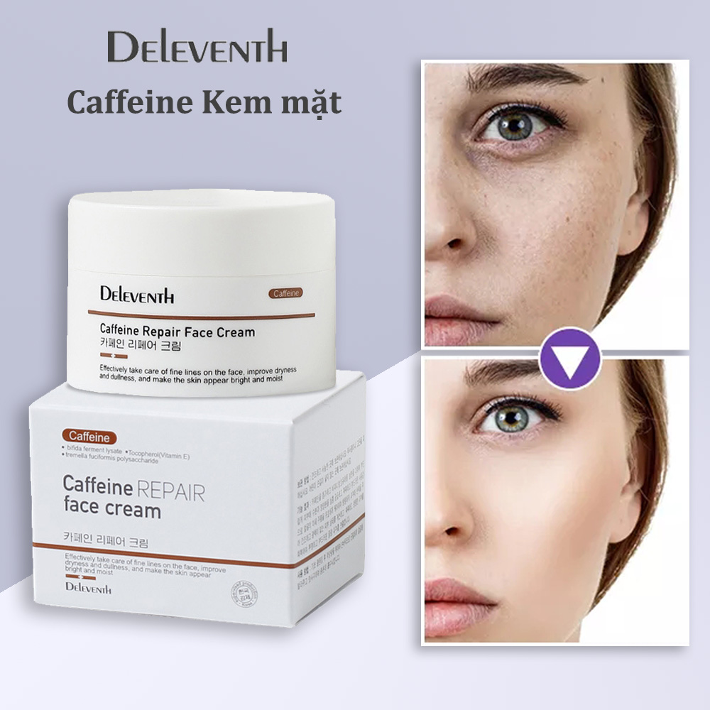 DELEVENTH Caffeine Kem làm trắng da mặt Làm sáng da Dưỡng ẩm da Giảm hắc tố