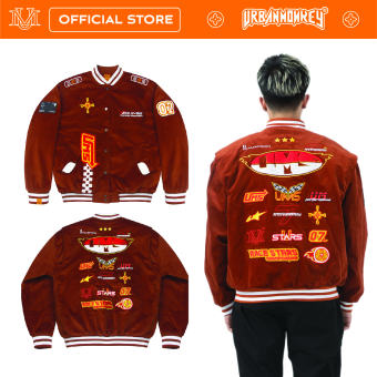 Áo Khoác URBAN MONKEY 7th ANNIVESARY RACESTAR BROWN Varsity Nhung Tăm Cao Cấp