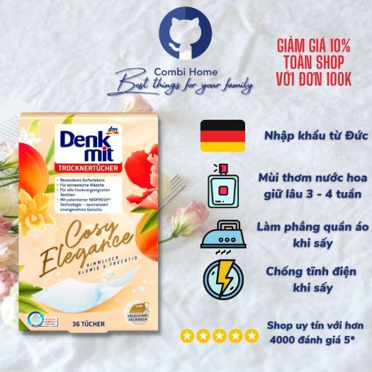 Giấy thơm quần áo DENKMIT dùng cho máy hộp 36 miếng