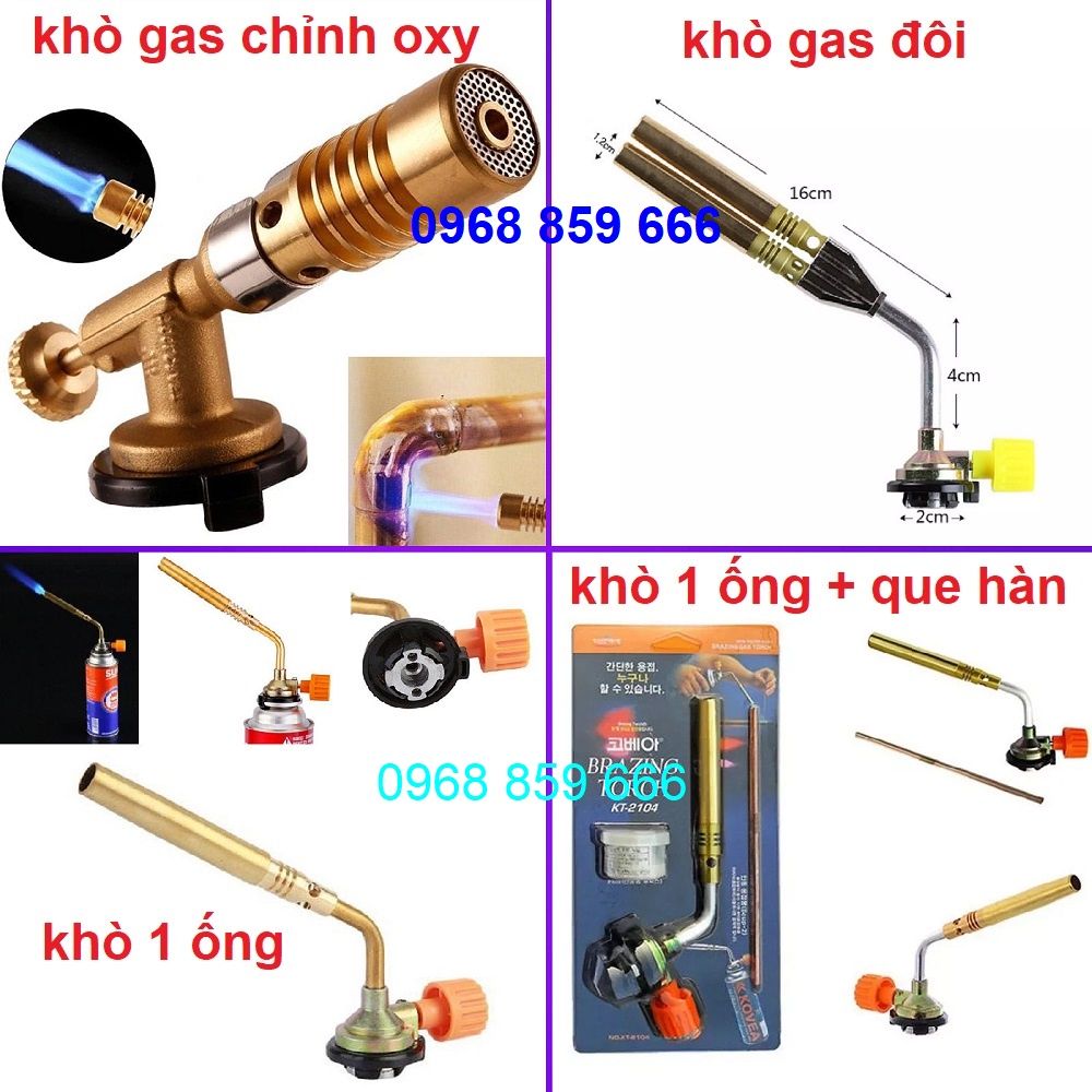 Đầu khò gas mini nhật cao cấp đồng nguyên khối có vòng chỉnh oxy nhiệt độ đến 1350°C - Đèn khò bình gas mini chuyên nấu nướng,thợ cơ khí