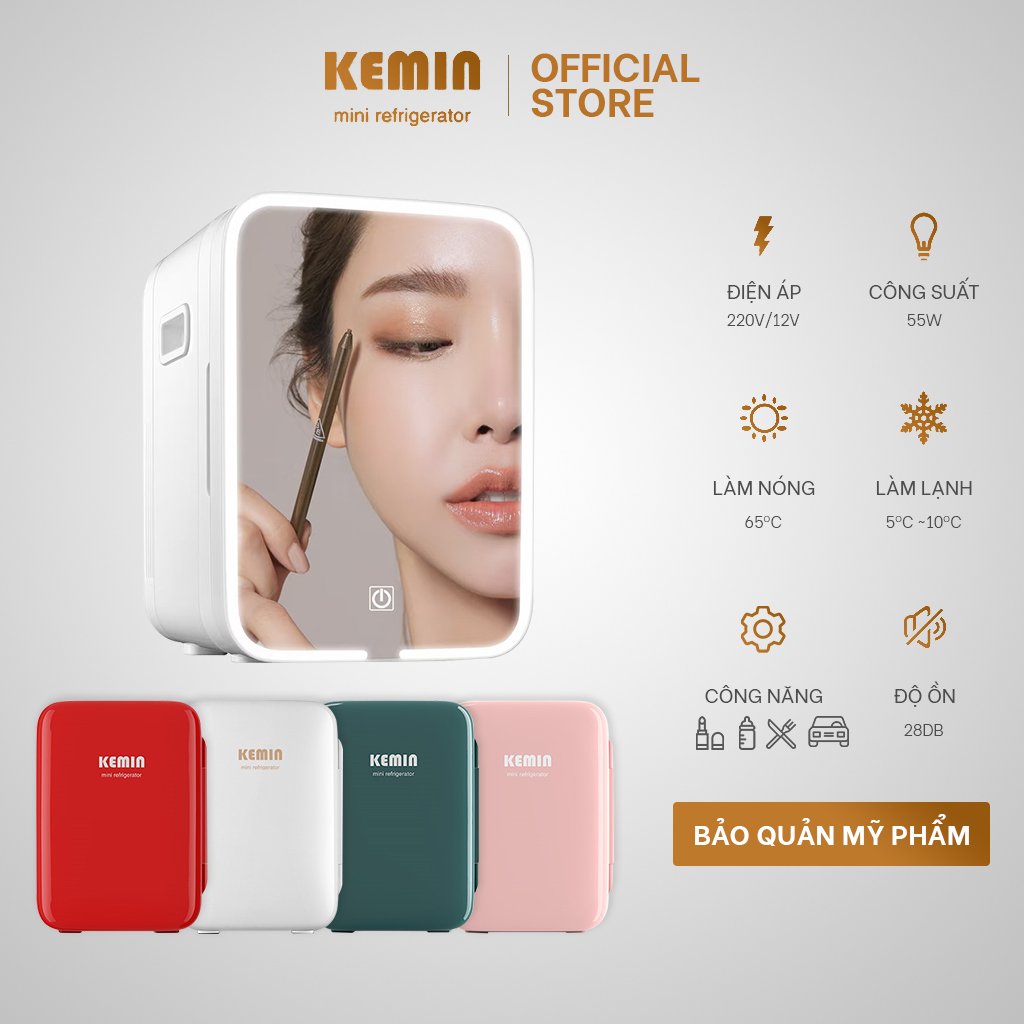 Tủ Lạnh Mini Kemin K10 - 10L Chính Hãng- Dùng ở nhà và ô tô, 2 chiều nóng lạnh