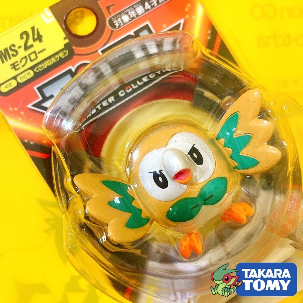 Mô Hình Pokemon Rowlet của Takara TOMY Standard Size Nhật Bản - Pokemon Figure Moncolle Starter Gen 7 Alola