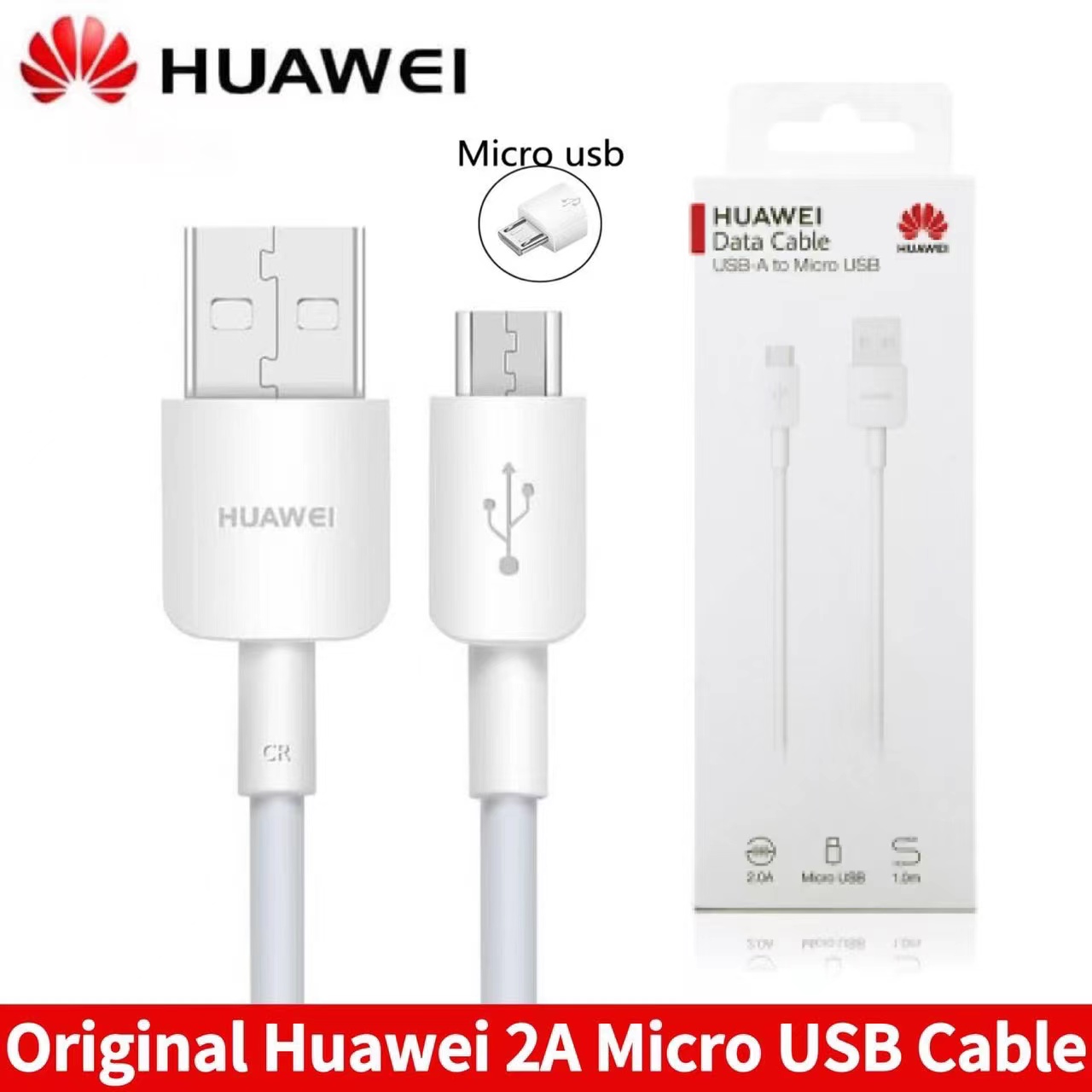 Cáp micro usb 2a chính hãng huawei cáp sạc nhanh cho huawei p7 p8 p9 lite p10 p20 p30 pro nova 3i 5t y6 pro cho điện thoại android máy tính bảng htc lg nexus nokia zte xiaomi sạc điện thoại