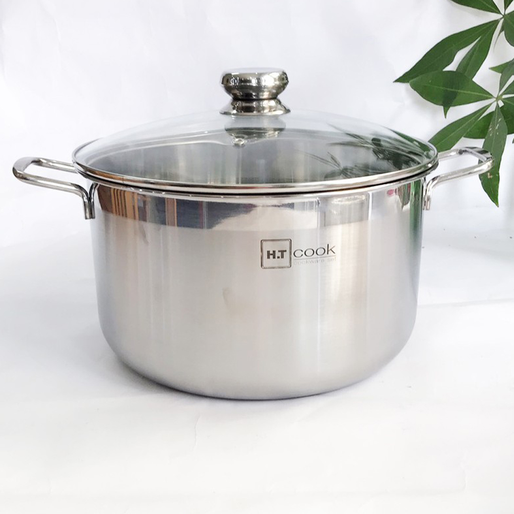 Nồi luộc gà inox 1 đáy cao cấp Fivestar H.T Cook  inox 430 , dùng được mọi bếp ( 26cm / 28cm / 30cm / 32cm )