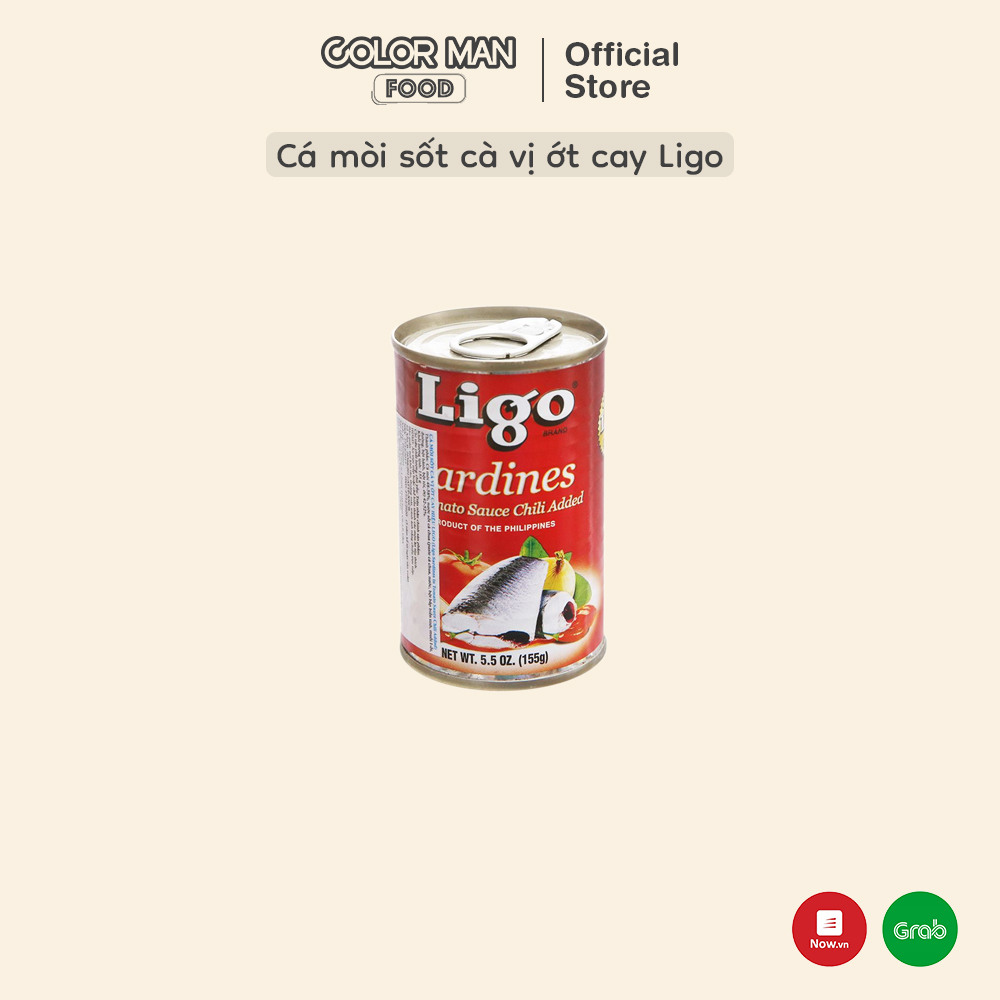 Cá mòi sốt cà vị ớt cay ligo 155 g