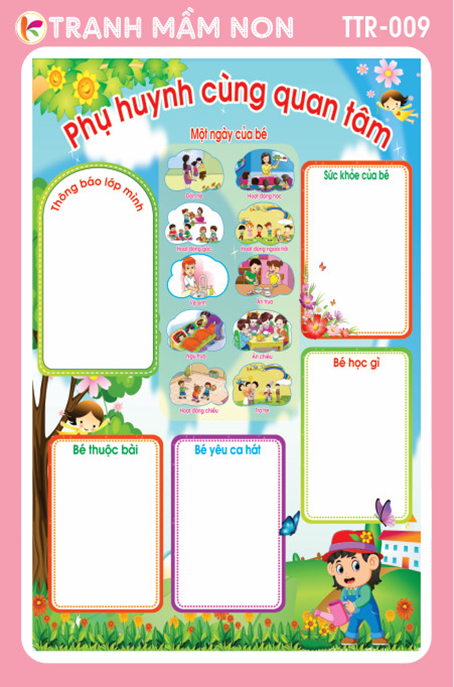 Decal mầm non - cha mẹ cùng quan tâm ttr-009