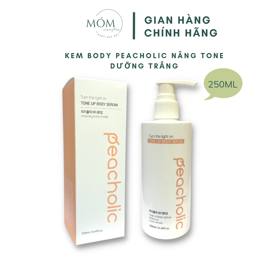 Kem Body Peacholic nâng tone dưỡng trắng da Kem peacholic tone up body 250ml MÓM COSMETICS