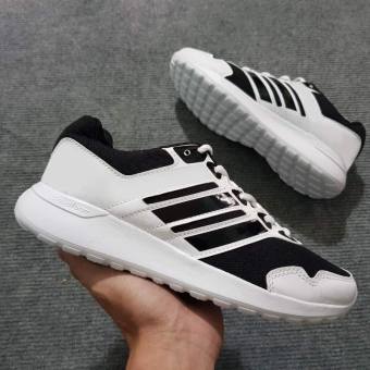 Giày thể thao nam nữ size 35 đến 44 trắng sọc đen CT33