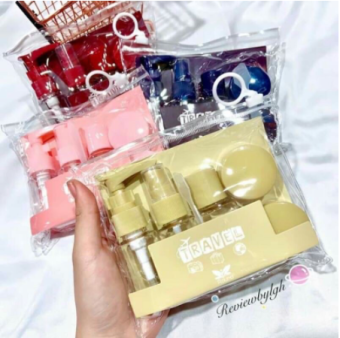 Bộ Chiết Mỹ Phẩm Beiyin 7 Món, bộ chiết mỹ phẩm Travel 6 món Kèm Túi Zip