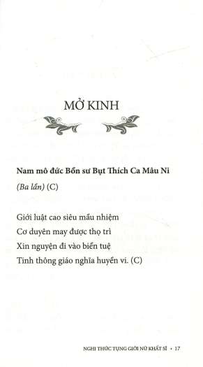 Giới Bản Khất Sĩ Tân Tu - Nghi Thức Tụng Giới Nữ Khất Sĩ - Thích Nhất Hạnh