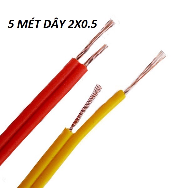 Dây điện đôi CADIVI có cắt lẻ theo mét size 2x0.5 - 2x0.75 - 2x1.0 - 2x1.5