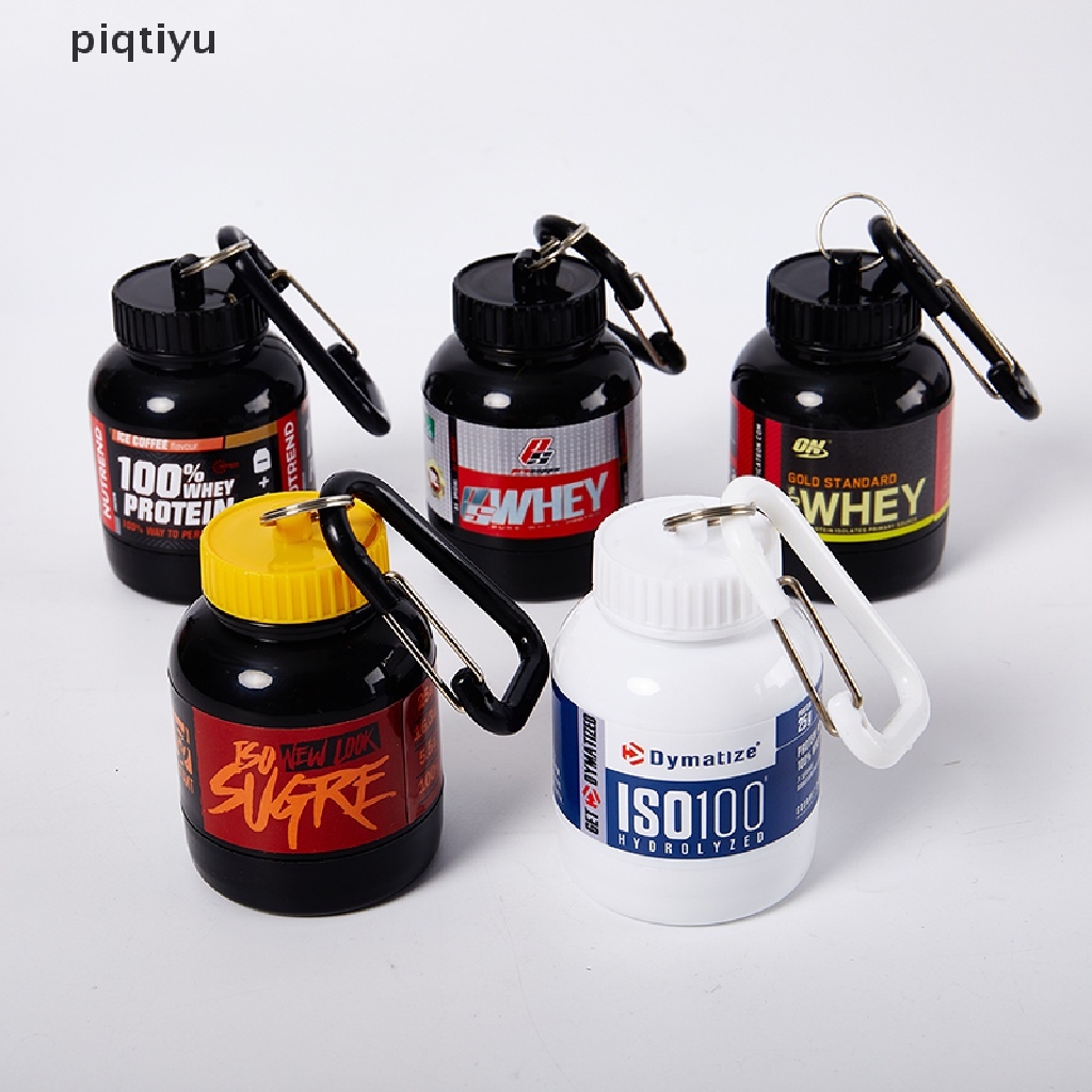 100 ML Mini Portable Protein Powder Bottle With Keychain - Bodybuilders Gift