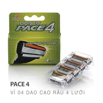 Vỉ 04 đầu cạo râu 4 lưỡi DORCO PACE 4