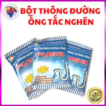 Bột Thông Đường Ống FUSA, thông tắc đường ống,bồn rửa bát, ống cống