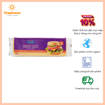 Phô mai lát Burger Slices/ Cheddar Emborg - 1033gr