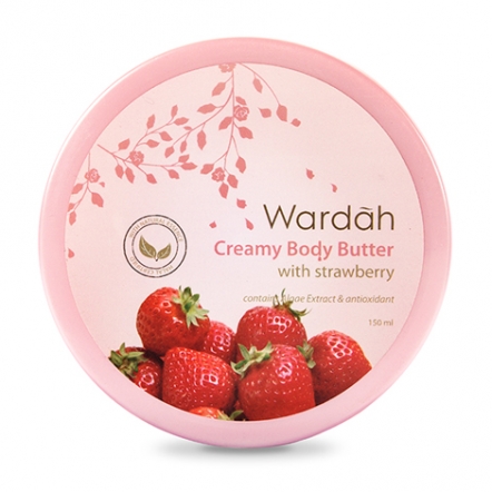 Wardah Creamy Body Butter Strawberry 50 ml / 150 ml / Lotion Strawberry Wardah / Perawatan Kulit