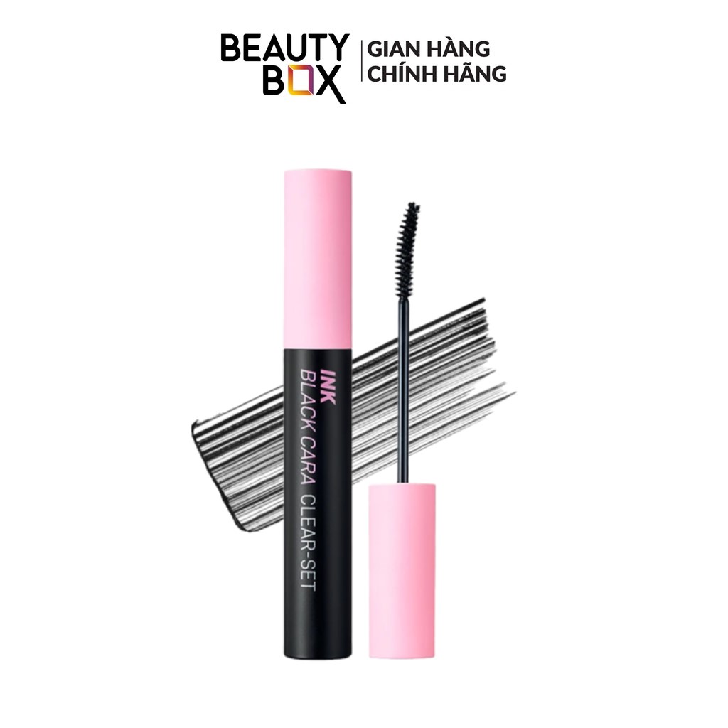 Mascars làm cong mi tự nhiên peripera ink black cara #03 clear-set curling 8g