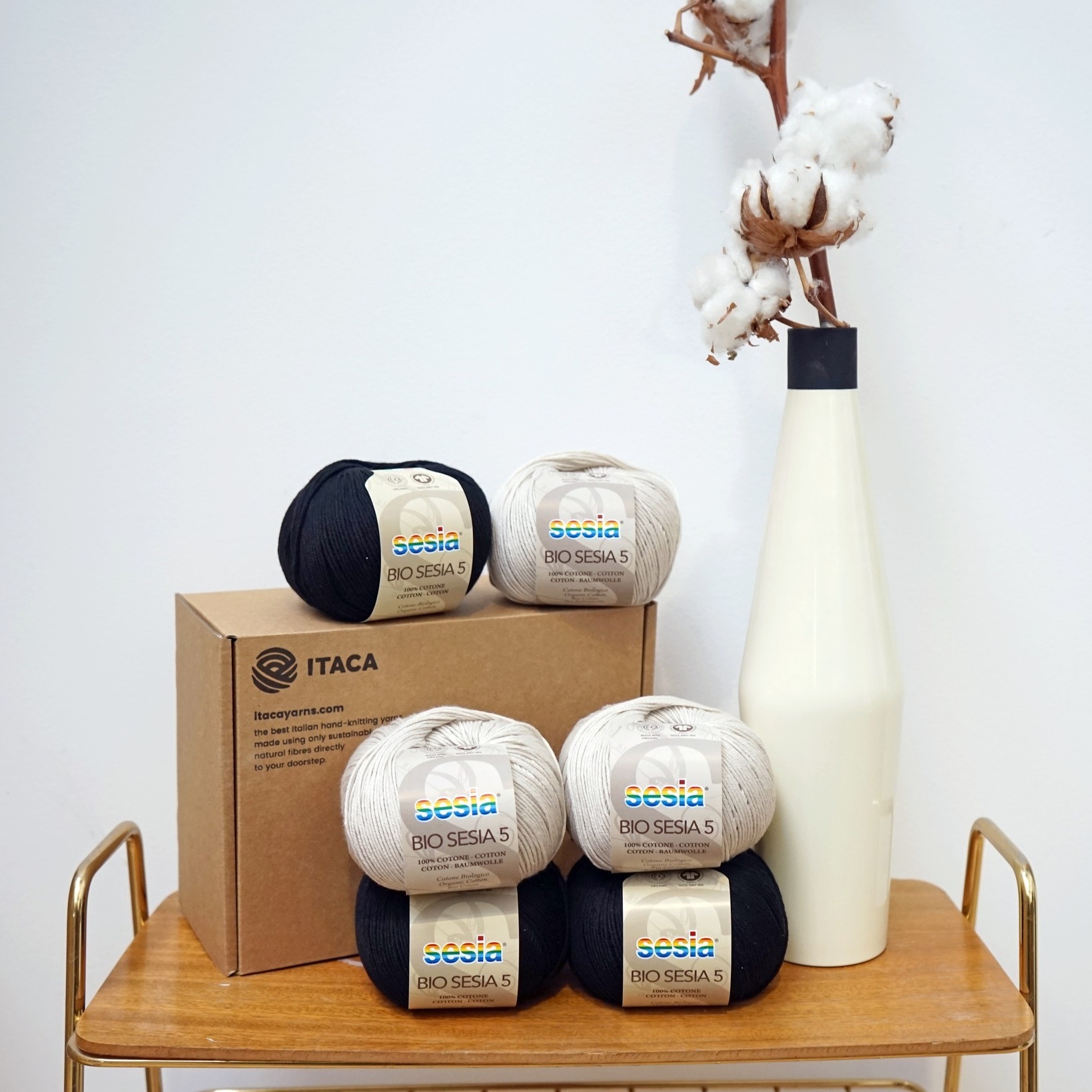Cuộn len sợi cotton organic Sesia Bio 5