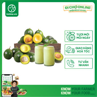 HCM - Bơ Booth Chín Già, Dẻo, Thơm - Túi 1kg 3 quả - Foodmap Fruit