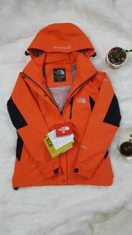 Áo Gió 2 Lớp Vải Dù Chất Đẹp, Đi Phượt,Du Lịch Màu Cam Mẫu Mới