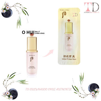 1 hoặc 5 Gói Kem Lót Whoo Velvet Primer Base 1ml Kem Lót Trang Điểm Kiềm Dầu Bền Màu Cả Ngày 2027
