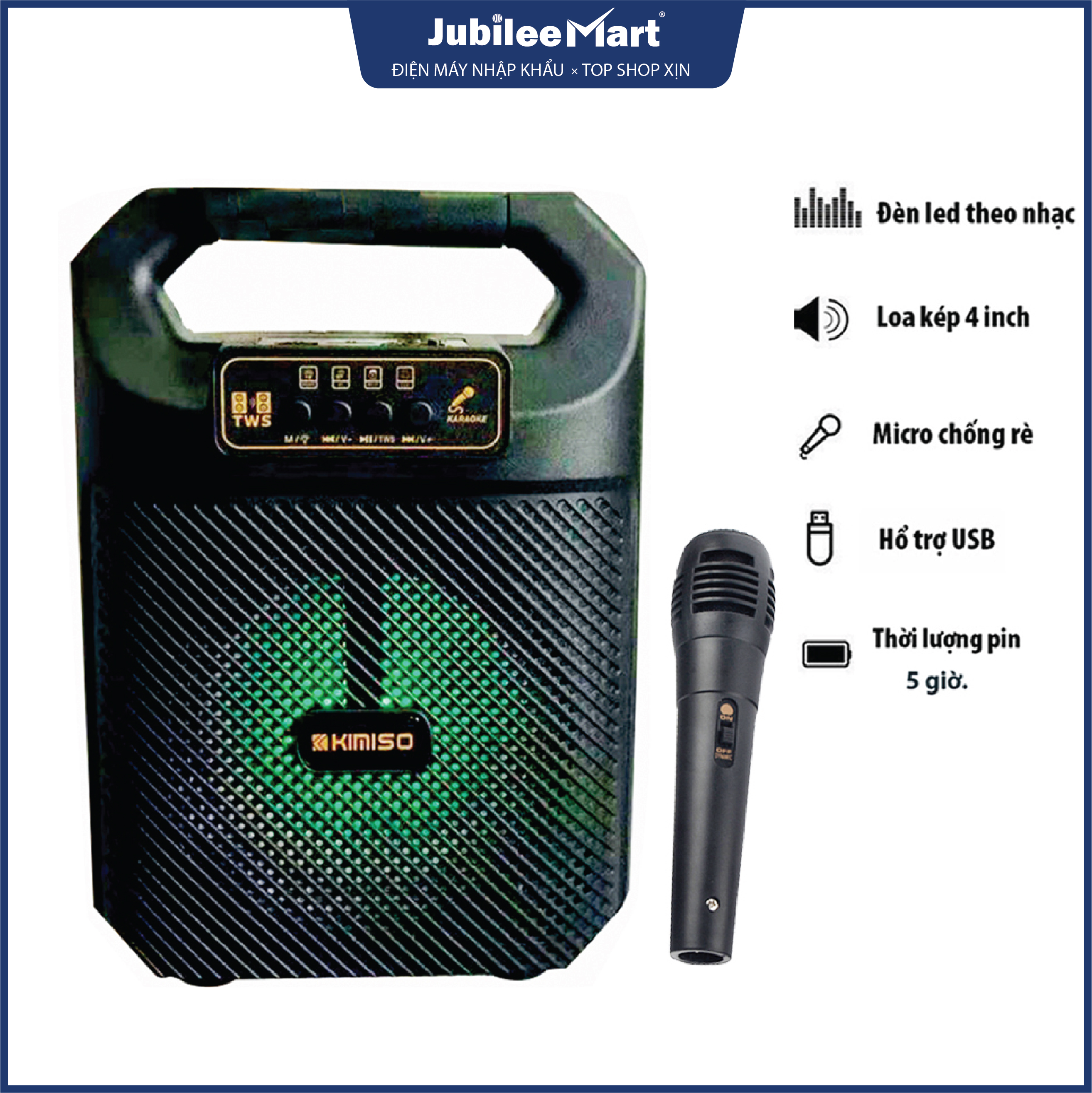 [Voucher 7% Max 800K]Loa Kẹo Kéo Có Mic Hát Karaoke Nghe Nhạc Bluetooth, Loa bluetooth, loa kraoke cắm thẻ nhớ, nghe đài FM Siêu Hay - Tặng kèm Mic