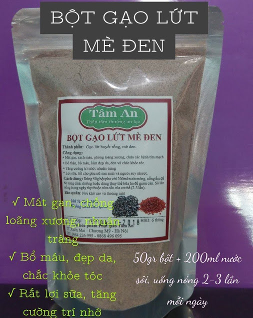 Bột gạo lứt mè đen 500g