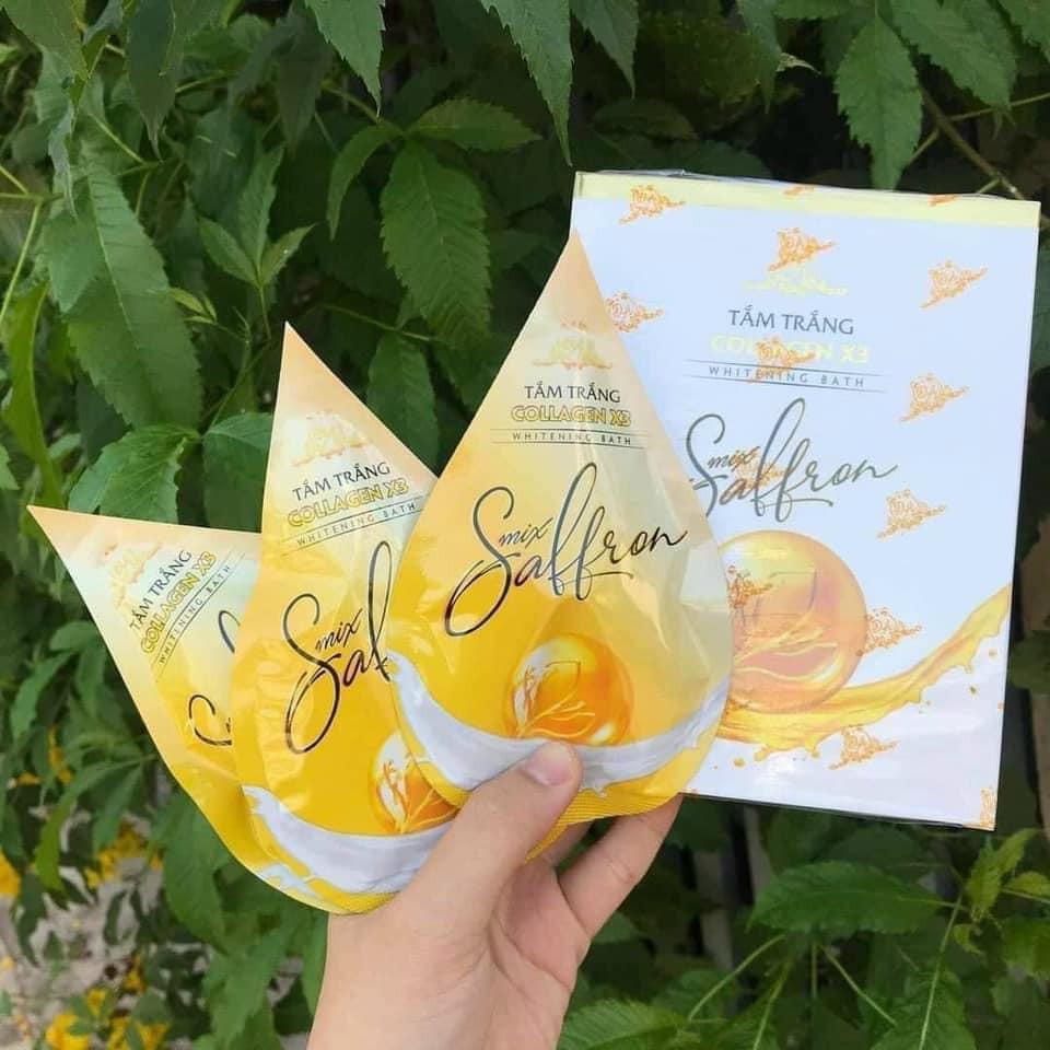 Tắm trắng toàn thân Collagen X3 Mix Saffron