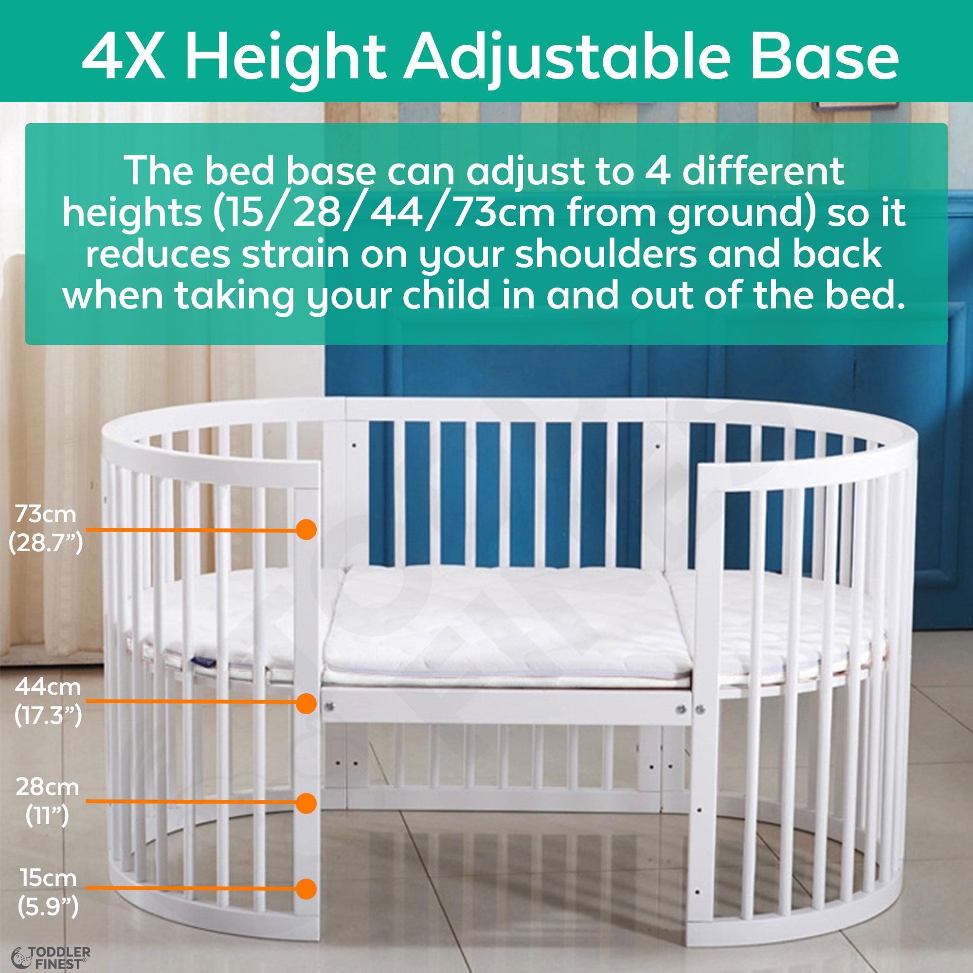 Toddlerfinest 9-In-1 Convertible Baby Crib Basic Bundle