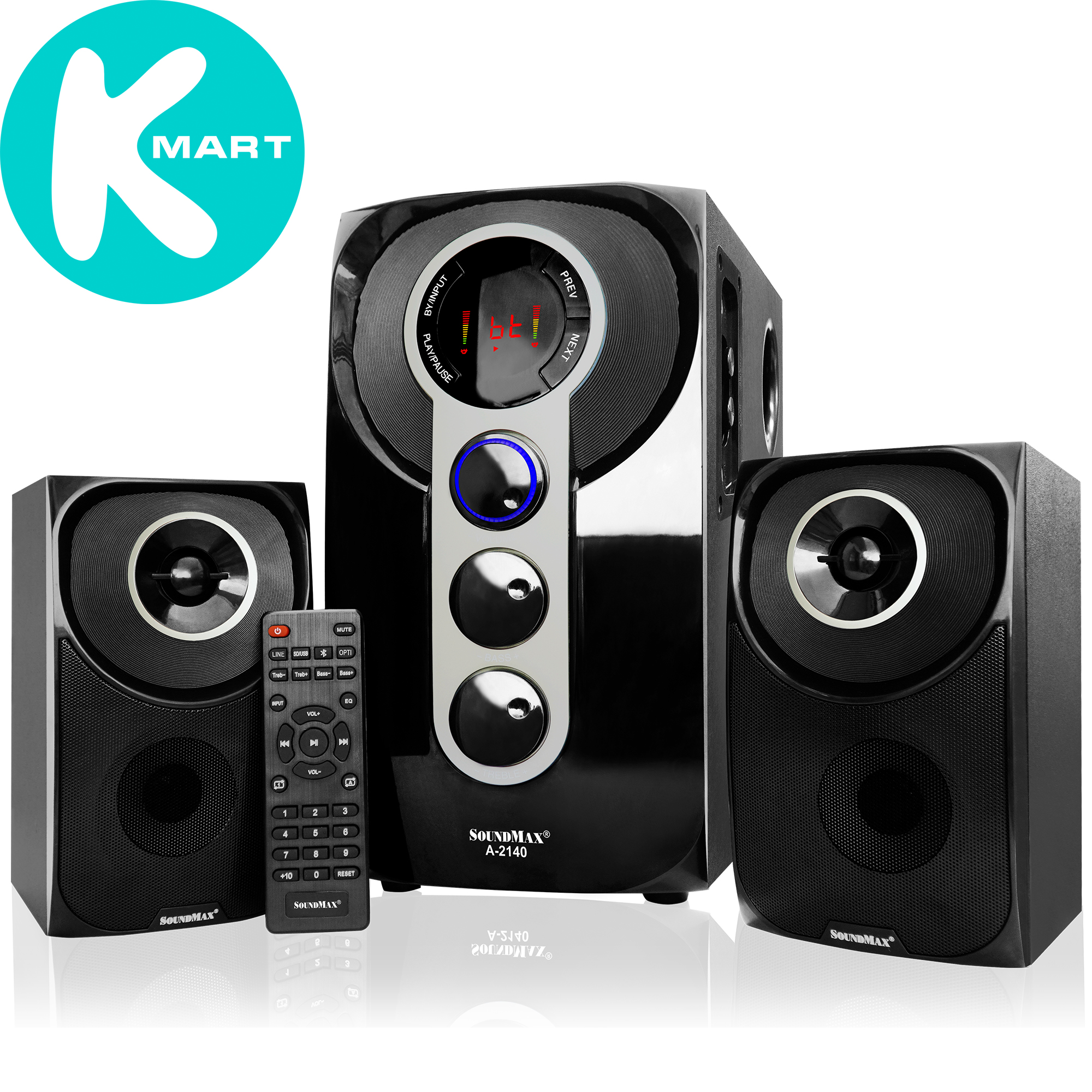 Loa vi tính soundmax a2140 2.1 60w bluetooth 5.0 - hàng chính hãng
