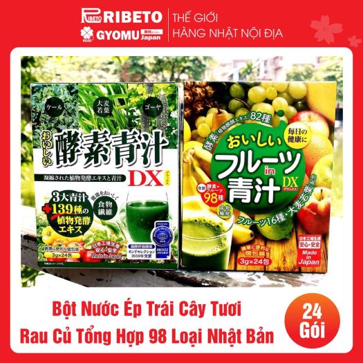 Bột Nước Ép Trái Cây Tươi - Rau Củ Tổng Hợp 98 Loại Trái Cây Nhật Bản