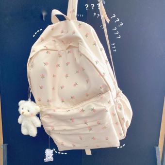 Ba Lô Đi Học - Balo Hoa Nhí Vải Chống Thấm( Có Sẵn)