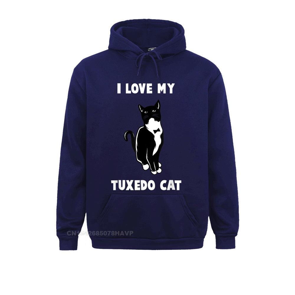 I Love My Tuxedo Cat T Shirt Cat Lover T Shirt__A11117 Sweatshirts for Men Long Sleeve Hoodies Fashionable Summer/Fall Hoods Cool I Love My Tuxedo Cat T Shirt Cat Lover T Shirt__A11117navy