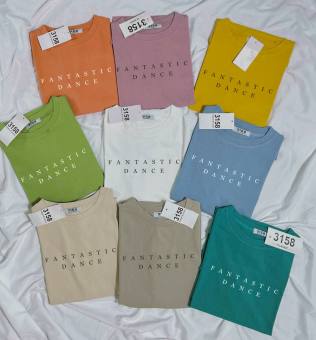 Áo thun 3158 |  Phông 3158 quảng châu dày dặn, cotton 100% in chữ Fantatic_UNISEX