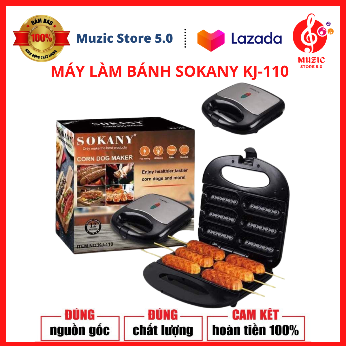 Máy làm bánh sokany kj-110, máy nướng bánh sanwith hiệu sokany kj-110 cao cấp, máy làm bánh hotdog hoặc kẹp sandwich, máy làm bánh đa năng tại nhà, bảo hành 12 tháng