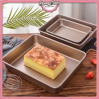 Khay,khuôn nướng bánh hình chữ nhật cao cấp màu vàng 22_28_32cm