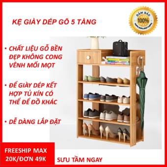 Kệ để giày dép bằng gỗ 5 tầng