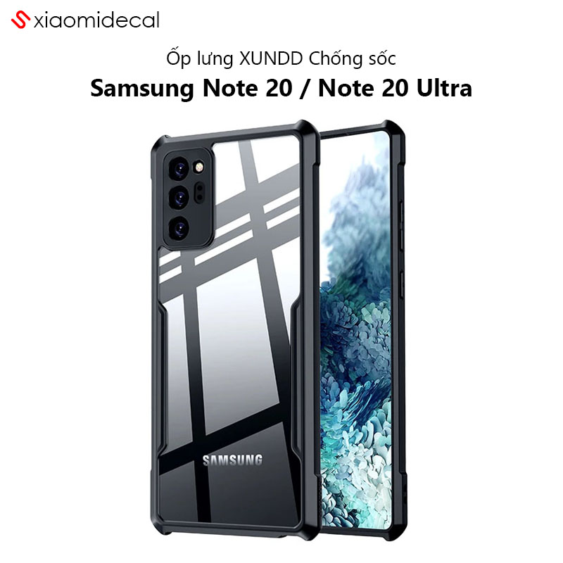 Ốp lưng XUNDD Samsung Note 20 / 20 Ultra Mặt lưng trong, Viền TPU, Chống sốc