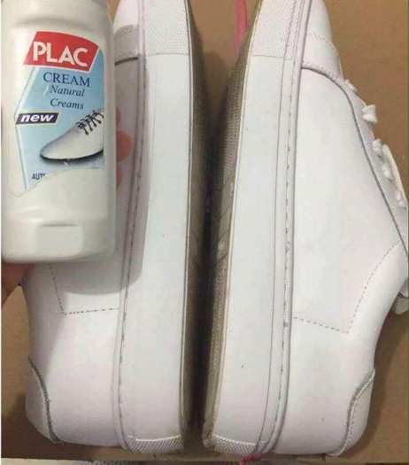 Chai xịt tẩy trắng giày dép túi xách Plac - Loại có đầu Chà Nước Lau Giày Plac