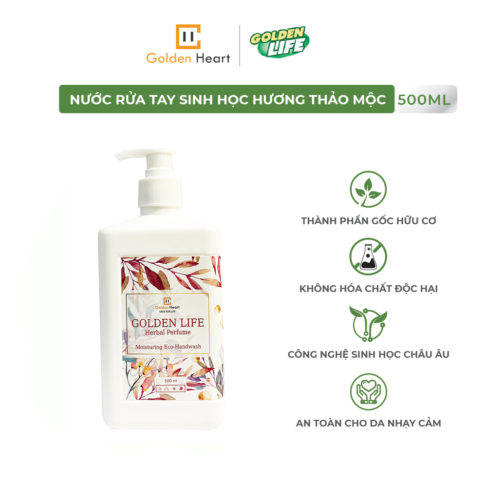Nước rửa tay sinh học Golden Life - Hương Thảo Mộc 500ml