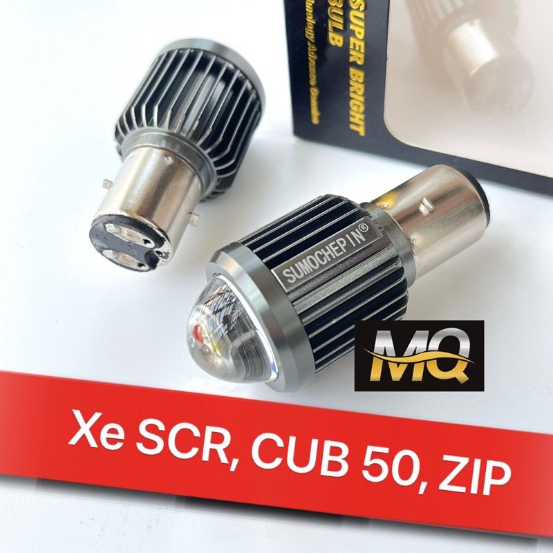 Đèn Pha Led Bi Cầu Mini Cos Vàng Pha Trắng Chuyên Lắp Xe Đạp Điện , Xe Cup Mới , Xe Zip , Xe SCR .......