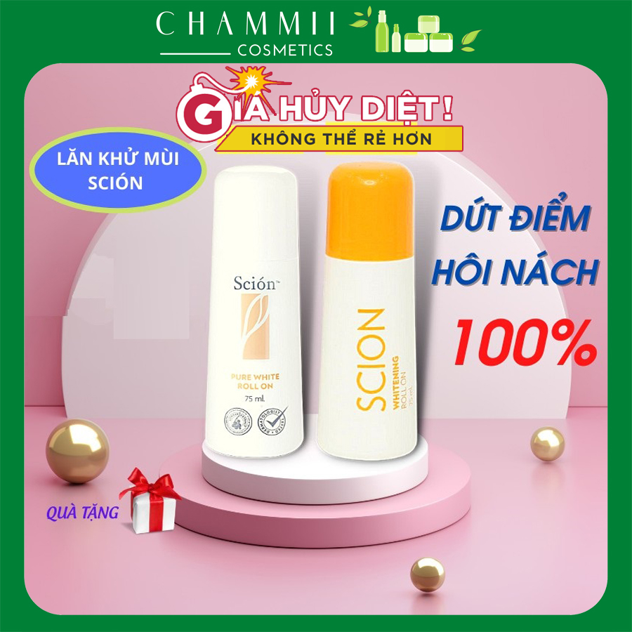 Lăn khử mùi Scion 75ml ngăn mùi hôi nách hôi chân, không làm ố quần áo, dưỡng trắng nách